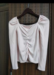 Baby Pink Long Sleeve Top