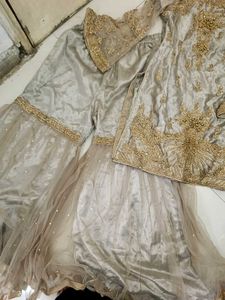 Elegant Gold Stone Garara Suit