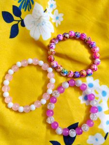 Pack Of 3 Bracelets (Pink Stack)