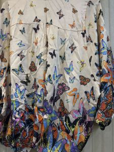 Butterfly Print Button-Down Shirt
