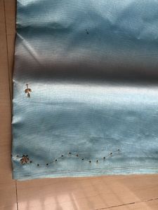Blue Plain Saree