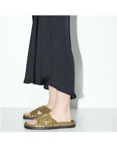 Zara Leather Buckle Flats