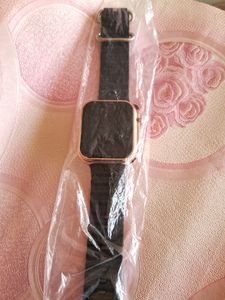 Black display watch With rose Gold frame
