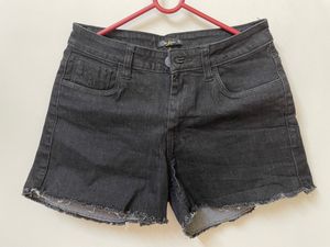 Denim Grey Shorts , Stretchable