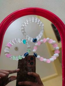 Evil Eye Beaded Bracelets Combo Of 3