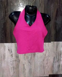 Hot Pink Halter Neck Top