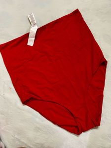Red High-Waisted Briefs