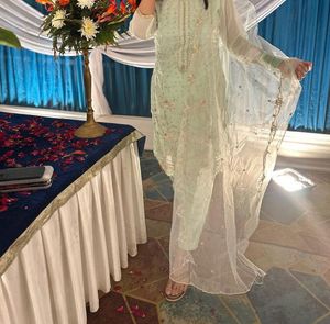Mint Green Embroidered Salwar Kameez