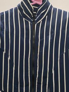 Striped Sleeveless Jacket