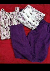 Elegant Purple Kurta Set