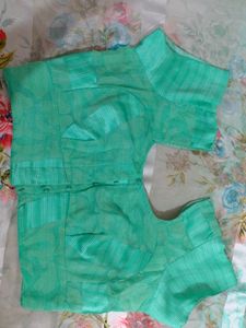 🌸Soft Satin Floral Saree - Gently Used