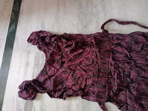 Stylish Maroon Jumpsuit ( need iron)