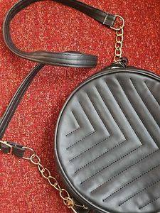 Round Black Sling Bag