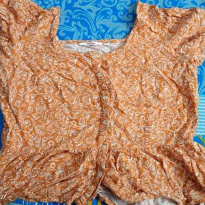 Floral Print Peplum Top