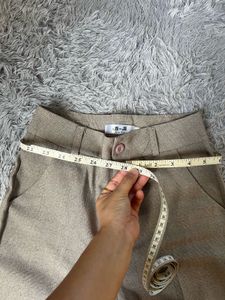 Beige Straight Leg Pants