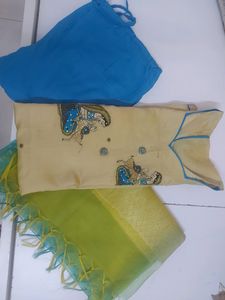 Silk Suit With Dupatta And Salwar
