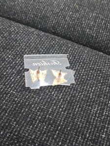 Butterfly Earrings and bow hairstyle clip