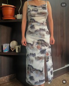 Watercolor Slip Dress