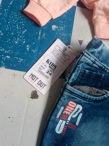 Baby Boys Hoodie + Jeans Set | New Condition | Tre