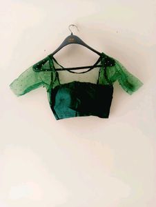 Green Embellished Lehenga Choli