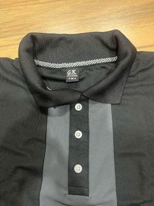 Mens polo tshirt black and grey colour