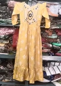 Yellow Embroidered Dress