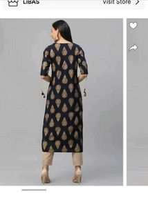 Libas Kurta Paisley Print Golden