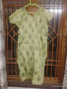Green Printed Kurta
