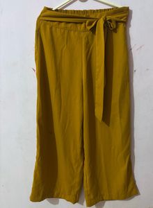 Mustard Wide Leg Palazzo Pants