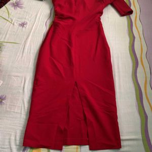 zara red dress