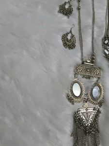 Boho Silver Jewelry Set