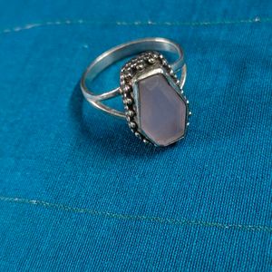 Rose quartz Coffin Ring