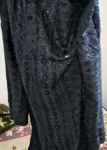 Navy Blue Embroidered Kurta