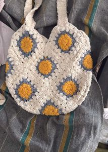 Crochet Granny Square Tote Bag