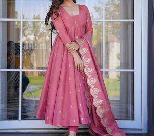 Elegant Pink Anarkali Kurta Set