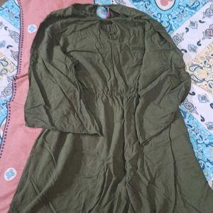 Olive Green Casual Dress