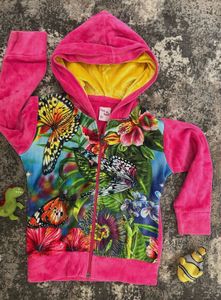 Tiny Toon Velvet butterfly & Floral Hoodie