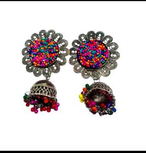 Colorful Jhumka Earrings
