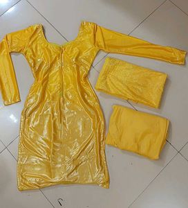 Chudidaar Suit And Dupatta Set Lycra Fabric