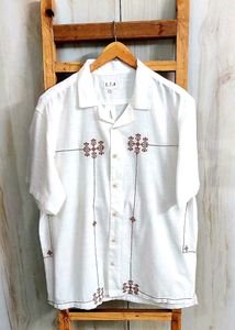 OffWhite Embroidered Fine Cotton Shirt Size-44-46