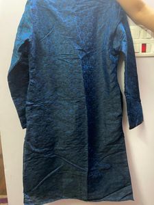 Manyavar blue &amp; black Kurta with pyjama