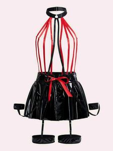 Red &amp; Black Strappy Lingerie Set 🔥 (Size S)