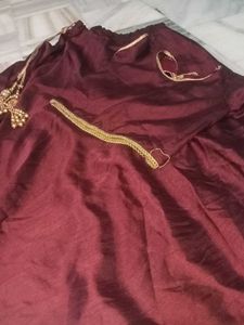 Maroon Lengha Choli Set