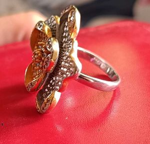 Flower pure 925 silver ring