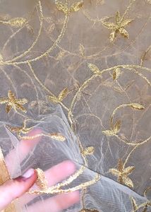 Golden Net Dupatta. 💛