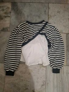 Striped Layered Crop Top