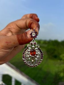Ornate Silver &amp; Gemstone Earrings