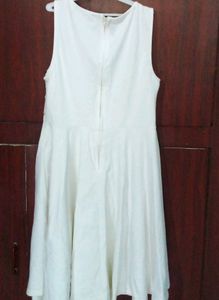 Gorgeous White Frock With Netted Opening From USA