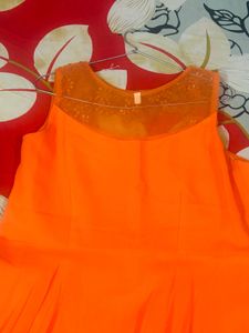 Orange Embellished Dress