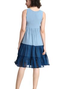 Blue Tiered Dress
